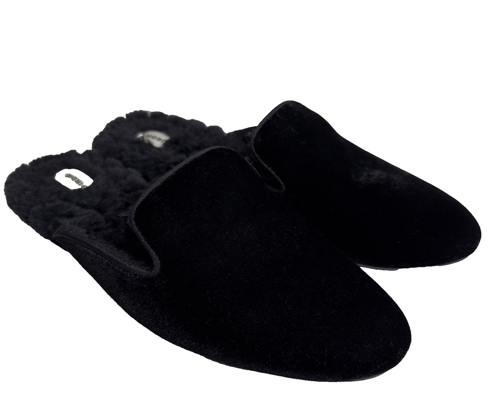 Birdies black velvet slipper womens size 10 The Phoebe Slide Slip On Shoes